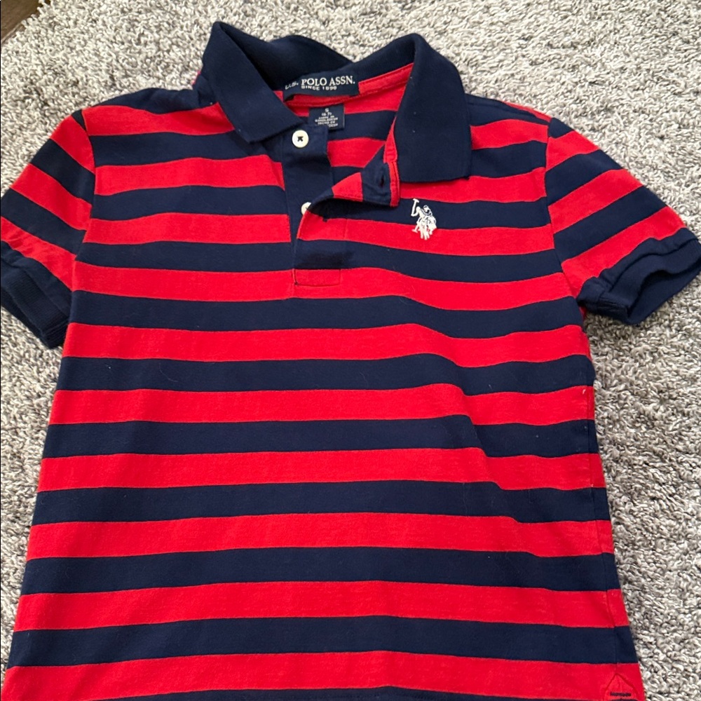 U.S. Polo Assn. Red and Navy Kids Polo Shirt